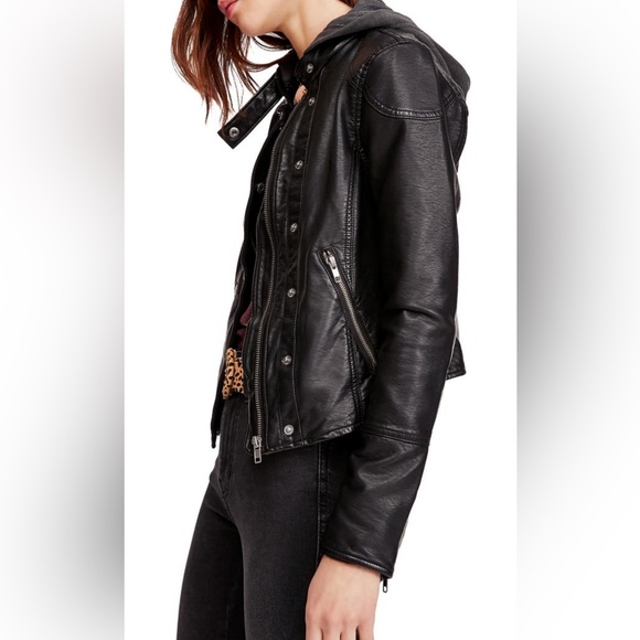 Free People - We the Free Vegan Leather Jacket - Picture 2 of 6